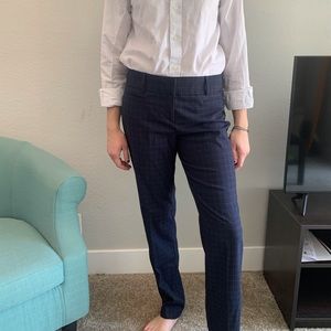 Blue-black plaid slacks!